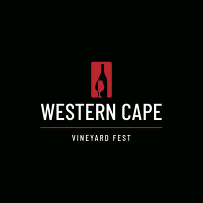 Logo Maker for a Vineyard Festival Featuring a Wine Bottle Graphic 6345d