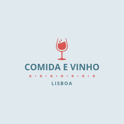 Online Logo Generator for a Food and Wine Festival with a Glass Graphic 6345j