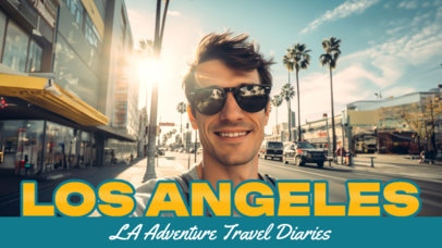 YouTube Thumbnail Generator for a Travel Vlog About Los Angeles 5887f-6242