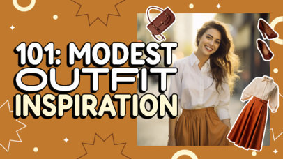 AI-Created YouTube Thumbnail Template for a 101 Modest Outfit Inspiration 5856-6255a