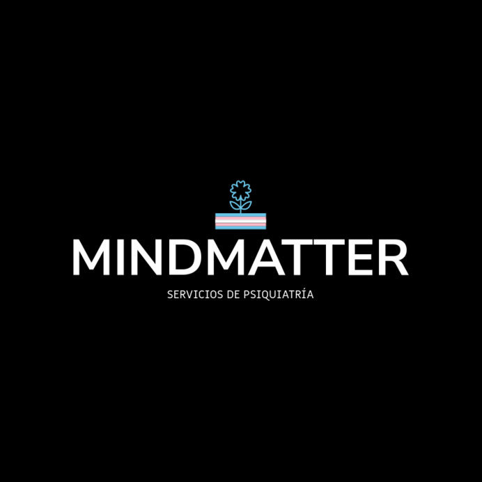 Logo Creator Featuring a Flower and a Transgender Flag for a Psychiatry Service