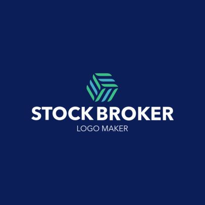 Online Logo Maker for a Stock Broker - Blue Theme