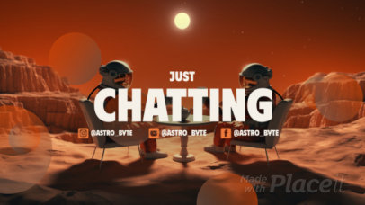 Twitch Screen Video Generator with an Animated Text for a Just Chatting Channel 2662 7788