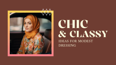 Chic YouTube Thumbnail Maker for a Modest Fashion Channel