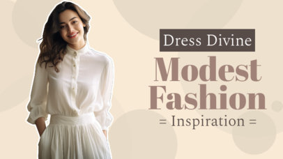 YouTube Thumbnail Generator for a Modest Fashion Inspiration Vlog