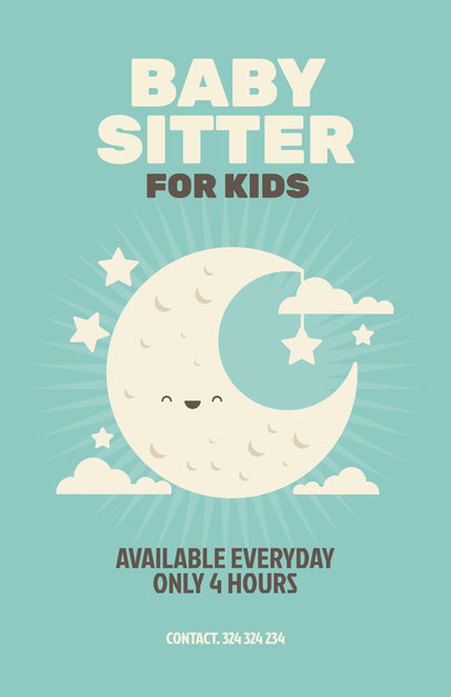 Online Flyer Maker for Babysitters