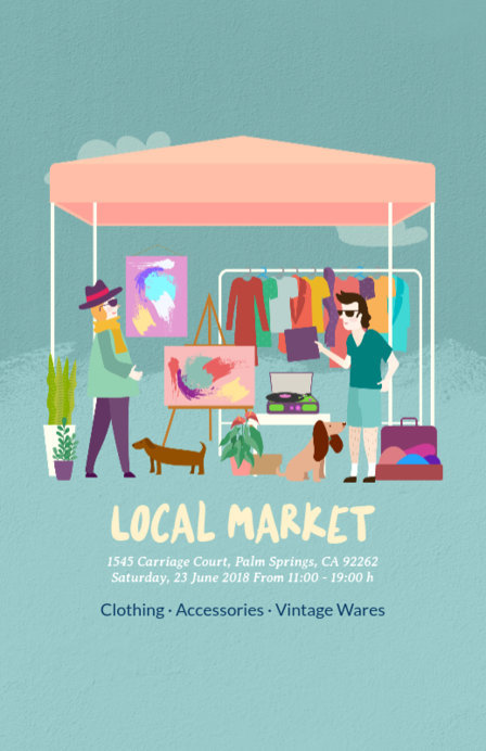 Placeit - Flyer Template for a Local Market