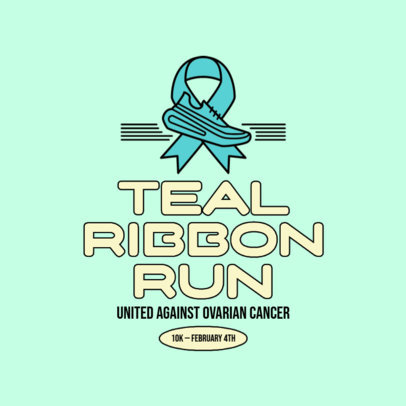 Logo Generator for a 10K Run With an Ovarian Cancer Awareness Theme