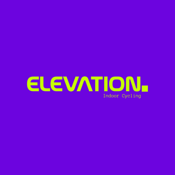 Indoor Cycling Logo Template with a Title over a Contrasting Background