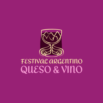 Online Logo Maker for an Argentinian Wine and Cheese Festival