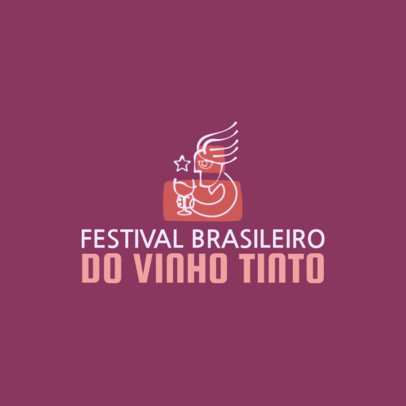 Brazilian Wine Festival Logo Generator With an Abstract Graphic