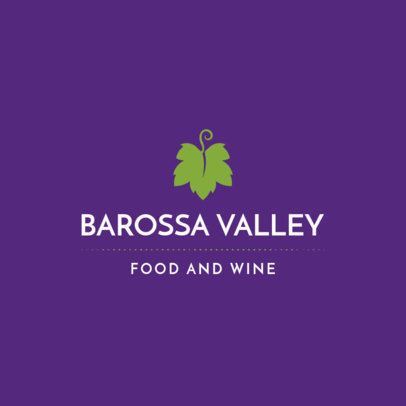 Food and Wine Logo Creator Featuring an Illustrated Leaf 6345c