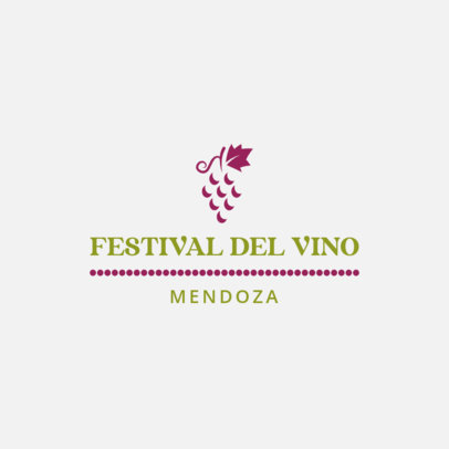 Logo Generator with Abstract Grapes for a Wine Festival 6345f