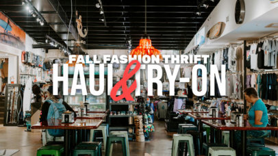 YouTube Thumbnail Creator for a Thrift Store Haul and Try-On Vlog 6759-6284