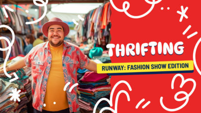 YouTube Thumbnail Generator for a Thrifting-Themed Vlog