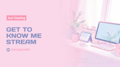 Twitch Screen Video Template for Streamers Featuring a Just Chatting Theme 649b-7797