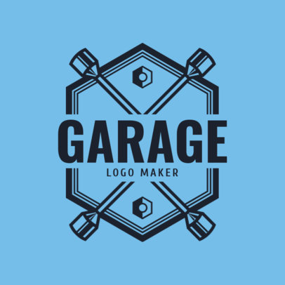 Logo Maker for an Auto Garage with Cross Wrench Icon