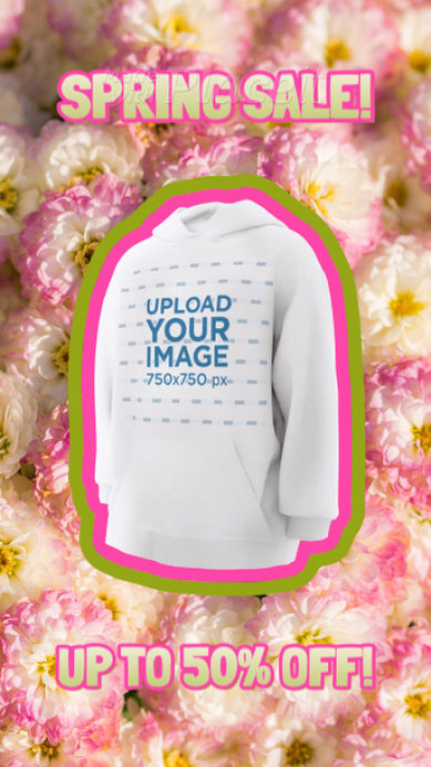 3D Pullover Hoodie Video of a Special Promo for Spring Season