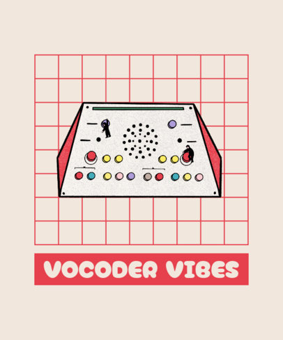 T-Shirt Design Creator Featuring an Illustrated Metronome for Musicians 5285-6273