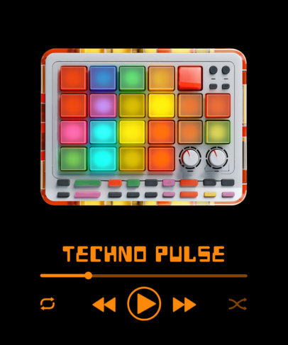 Retro-Aesthetic T-Shirt Design Creator for Musicians with a Colorful Synth 2395-6273