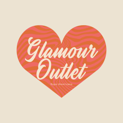 Logo Maker for a Second-Hand Outlet With a Heart Graphic