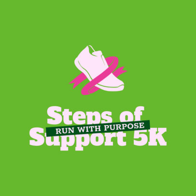 Online Logo Template for a Fundraising Run for Autism