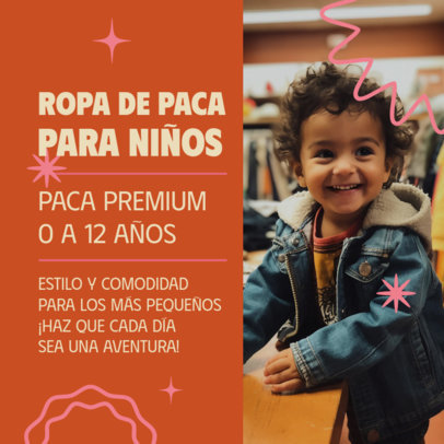 Instagram Post Maker to Promote a Kids' Thrifting Shop 5190h-6285