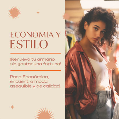 Instagram Post Generator Featuring a Thrifting Store Ad 5190i-6285