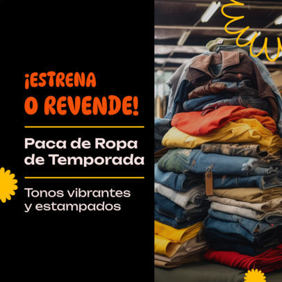 Instagram Post Creator for a Second-Hand Clothing Store