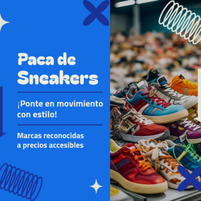 Instagram Post Template to Promote a Sneakers' Thrifting Shop 5190k-6285