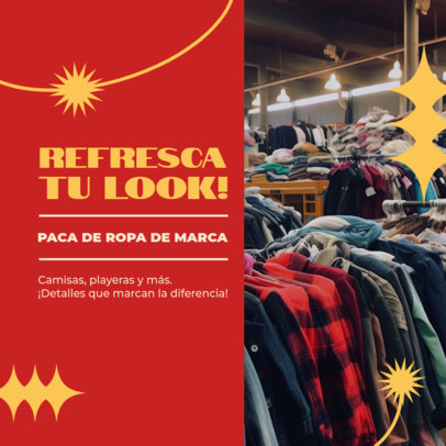 Thrifting Shop Instagram Post Maker Featuring a Promotional Ad 5190l-6285