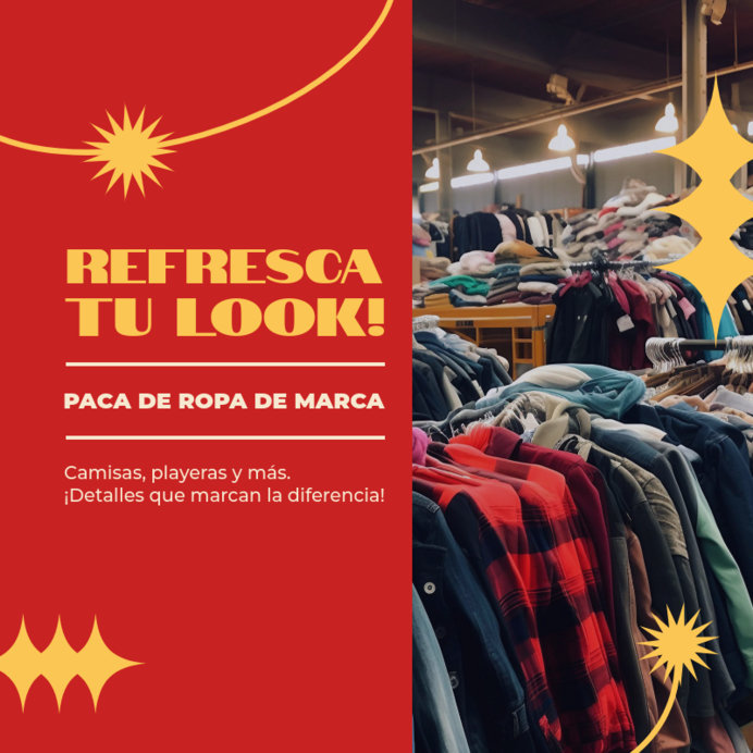 Thrifting Shop Instagram Post Maker Featuring a Promotional Ad