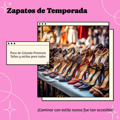 Promotional Instagram Post Creator for a Shoe Second-Hand Store 3235l-6285
