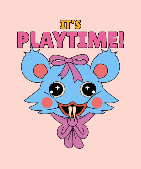 Placeit - Illustrated T-Shirt Design Template With a Poppy Playtime ...