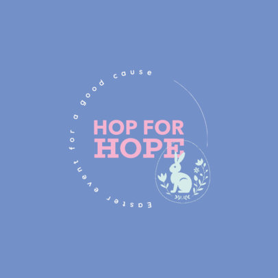 Easter Charity Event Logo Maker Featuring an Illustrated Bunny