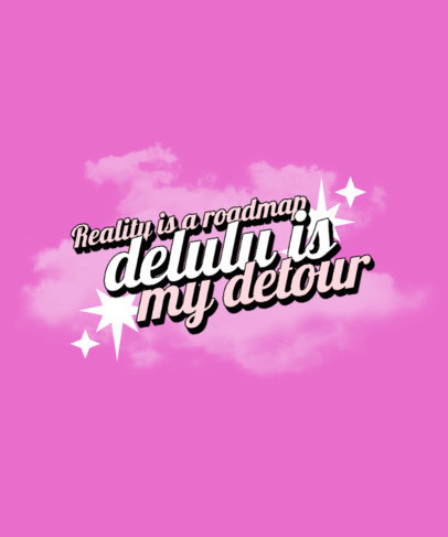 T-Shirt Design Generator with a Phrase About Toxic Optimism and Illustrated Stars 6365j