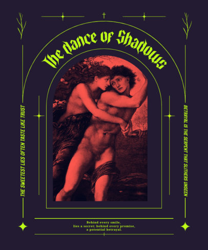 Quote T-Shirt Design Generator With an Aesthetic Inspired by the Saltburn Film