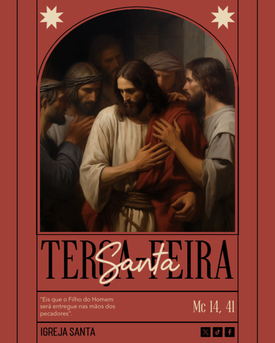 Instagram Post Template for Christians Featuring a Holy Tuesday Theme