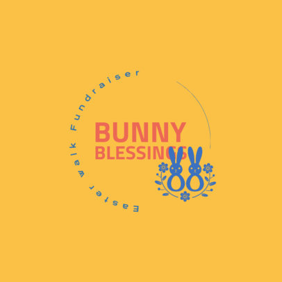 Fundraising Event Logo Creator with Illustrated Easter Bunnies