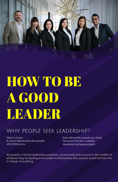 Online Flyer Maker for a Leadership Course - Blue Theme