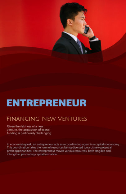 Online Flyer Maker for an Entrepreneurship Course - Red Theme