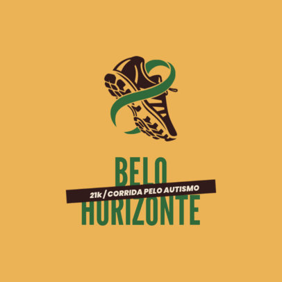 Race for Autism Online Logo Maker Featuring a Sneaker Illustration