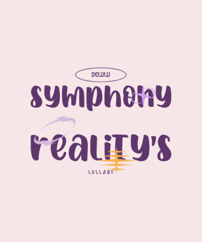 T-Shirt Design Maker With an Optimistic Theme and a Delulu Phrase