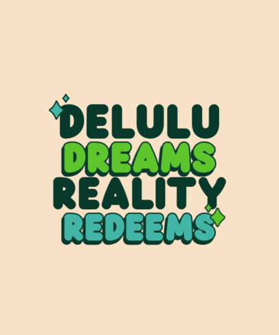 T-Shirt Design Generator for Delulu Dreamers and a Colorful Aesthetic