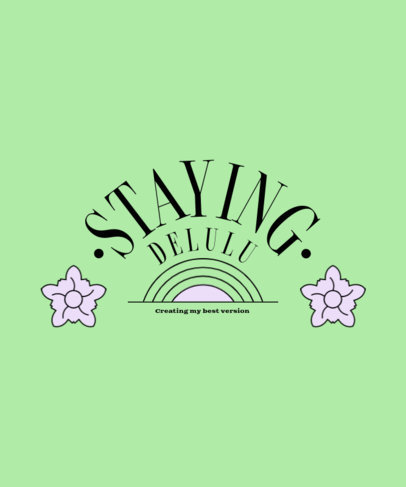 T-Shirt Design Creator Featuring a Theme Inspired by the Delulu Trend