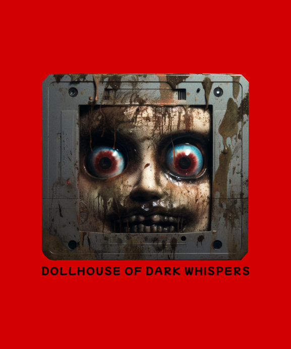 T-Shirt Design Creator Featuring a Creepy Doll Inspired by Poppy Playtime
