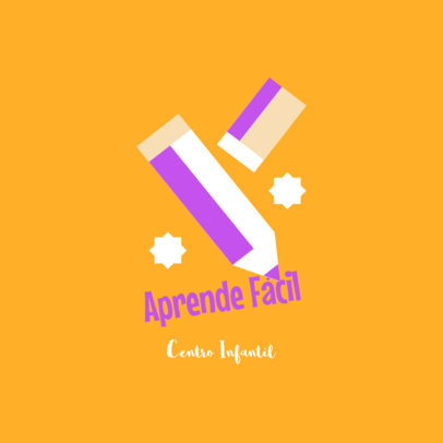 Kids Learning Center Logo Maker Featuring Illustrated Pencils