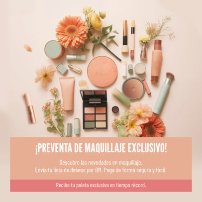 Instagram Post Creator to Promote a Makeup Exclusive Presale 1102m-6286