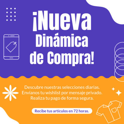 Instagram Post Generator Featuring a Thrifting Shop Buying Process 5503i-6286