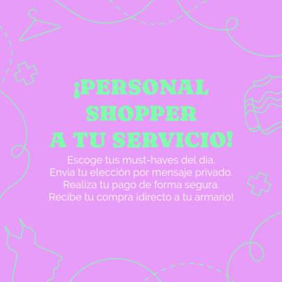 Personal Shopper Instagram Post Creator Featuring a Fashion Service Ad 5191i-6286